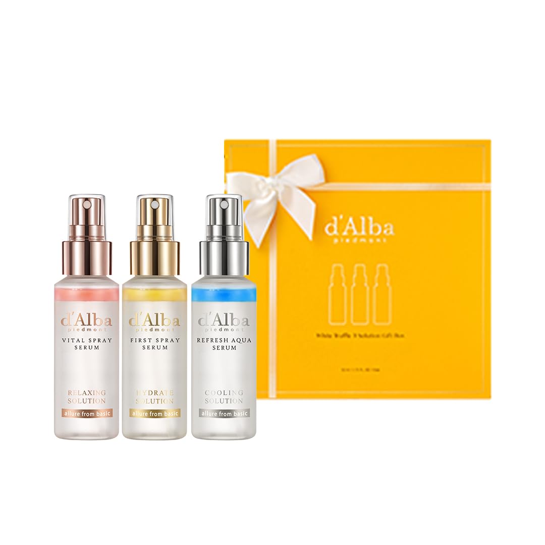 d'Alba Piedmont White Truffle Spray Serum bottle delivering lightweight daily hydration