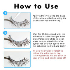 D-UP flexible hold close-up shows lashes moving naturally with secure bond.