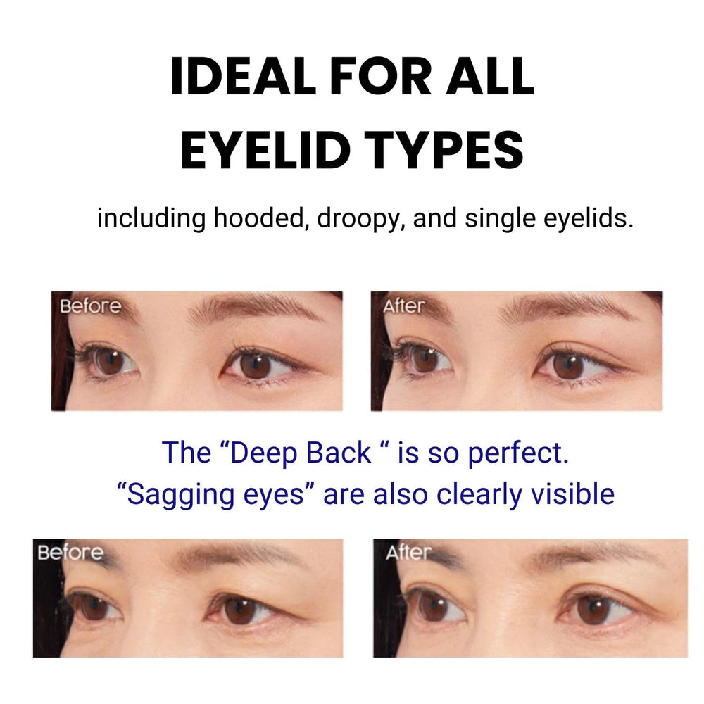 D-UP Hard adhesive double eyelid tape delivers a clean crease on oily lids.