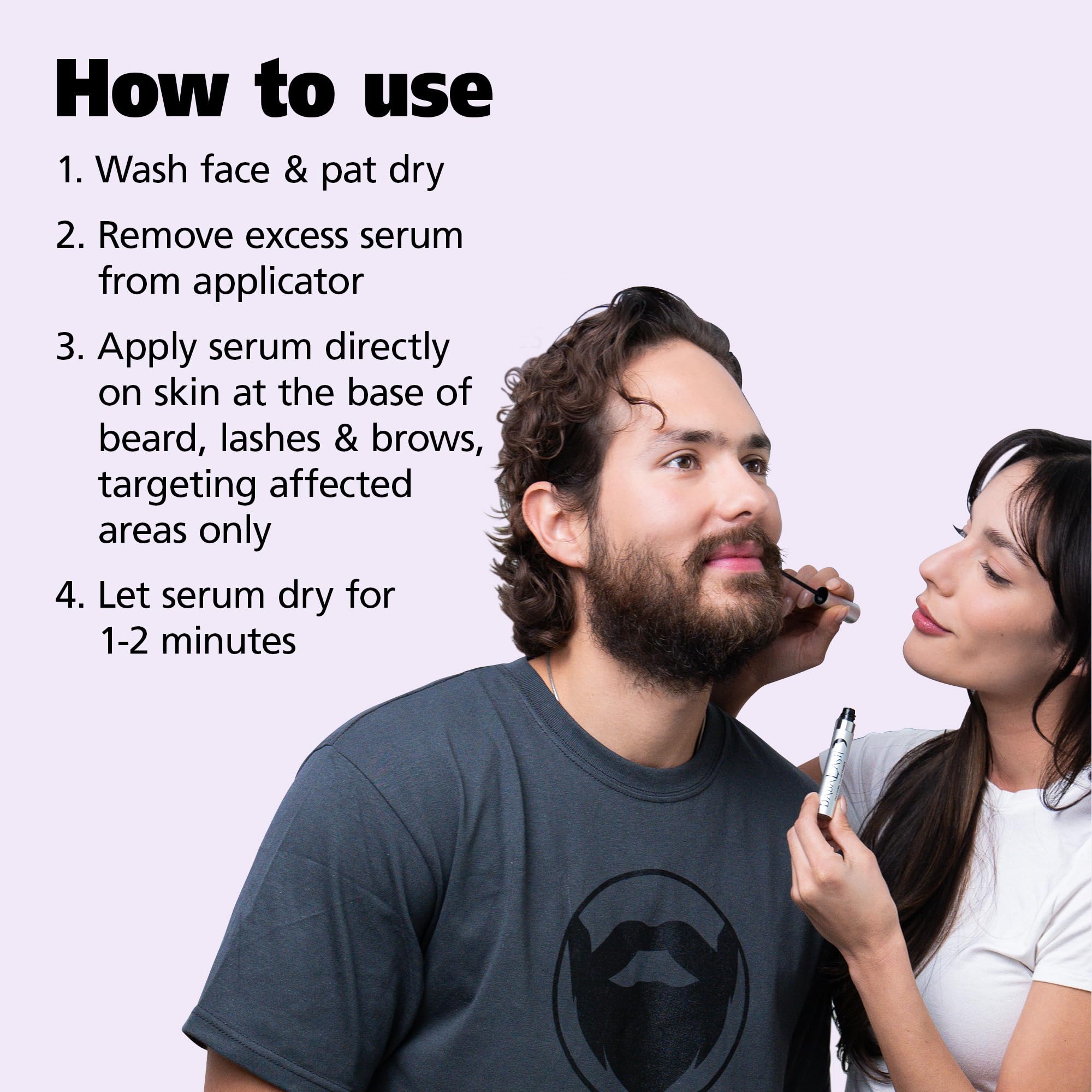 DABALASH beard patch area showing targeted enhancement.