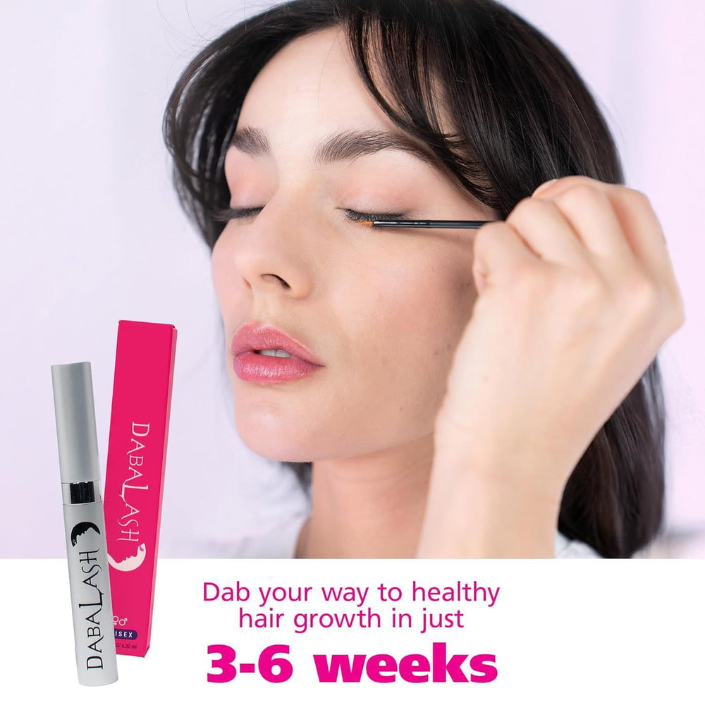 DABALASH natural beeswax finish enhances lash definition.