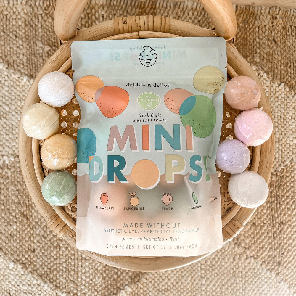 Dabble & Dollop mini bath bombs honeydew bring fresh, fruity aroma to bath.