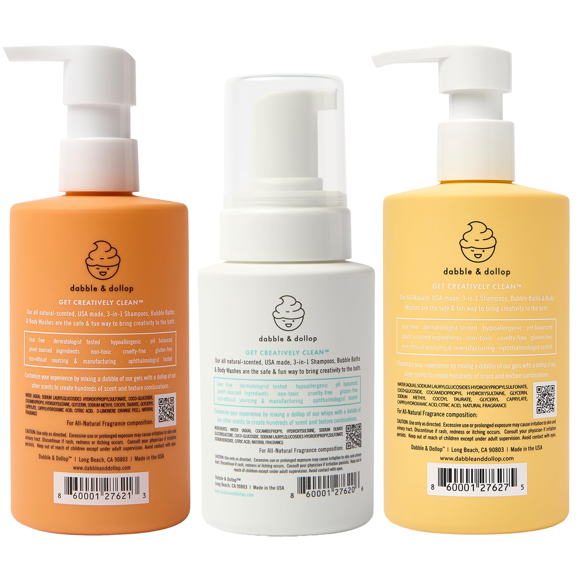 Smiling child after bath with Citrus Kiss fragrance.