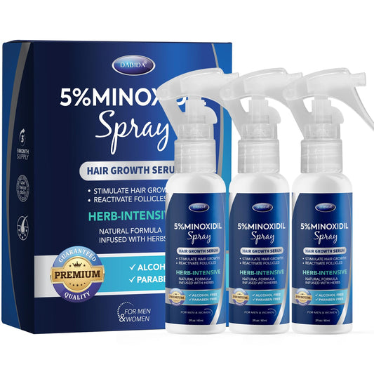 DABIDA Minoxidil 5% bottle front view for daily hair support.