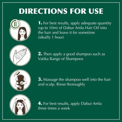 Dabur Amla Oil blends natural ingredients for nourished, hydrated scalp.