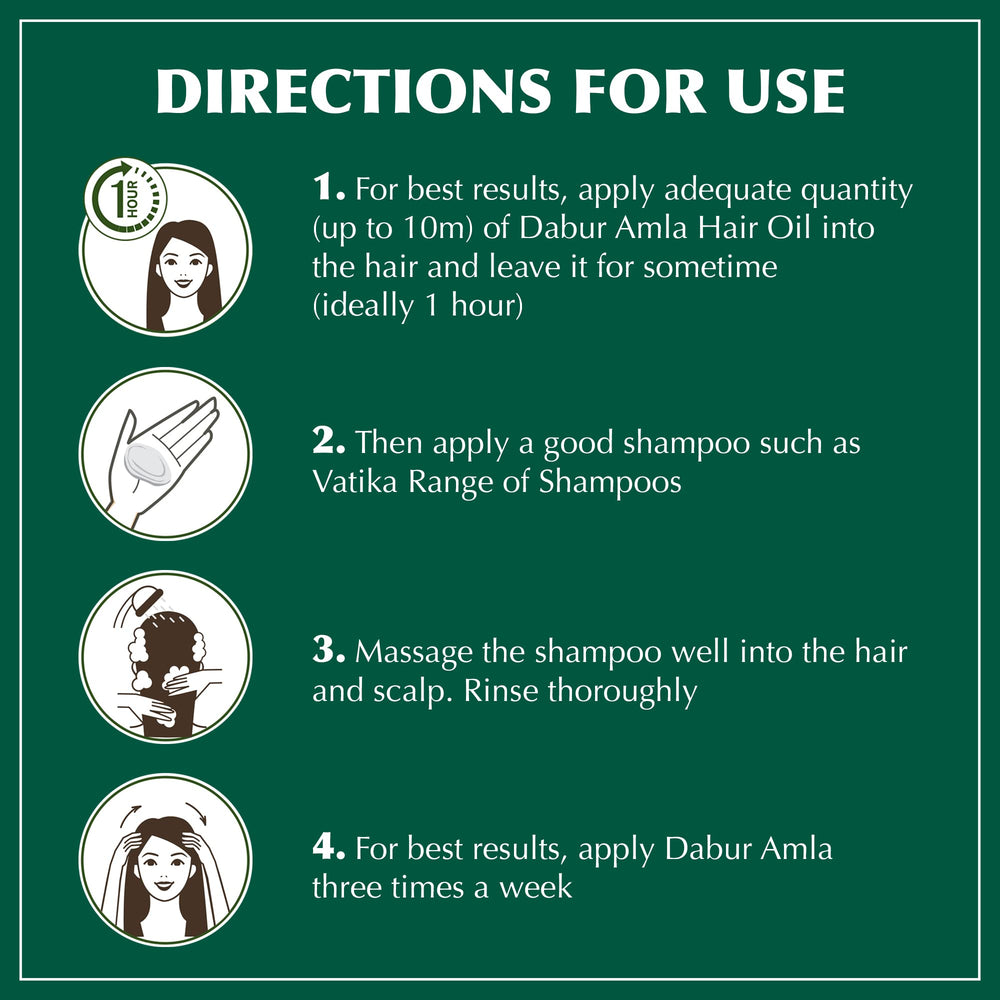 Dabur Amla Hair Oil scalp massage scene conveys soothing, nourishing care.