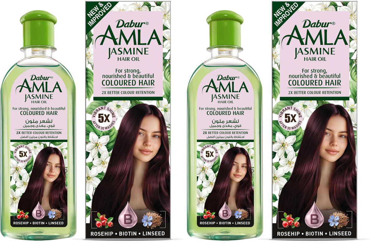 Dabur Amla Jasmine Hair Oil bottle for scalp nourishment and stronger hair