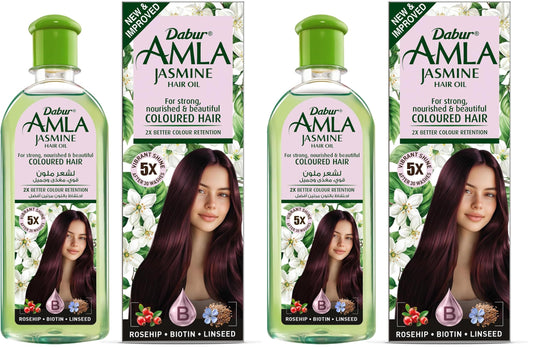 Dabur Amla Jasmine Hair Oil bottle for scalp nourishment and stronger hair