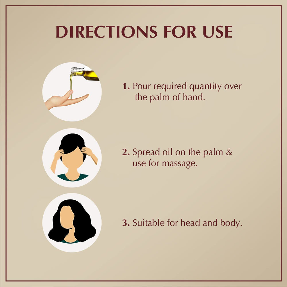 Dabur Kachi Ghani mustard oil for hair care and scalp nourishment.