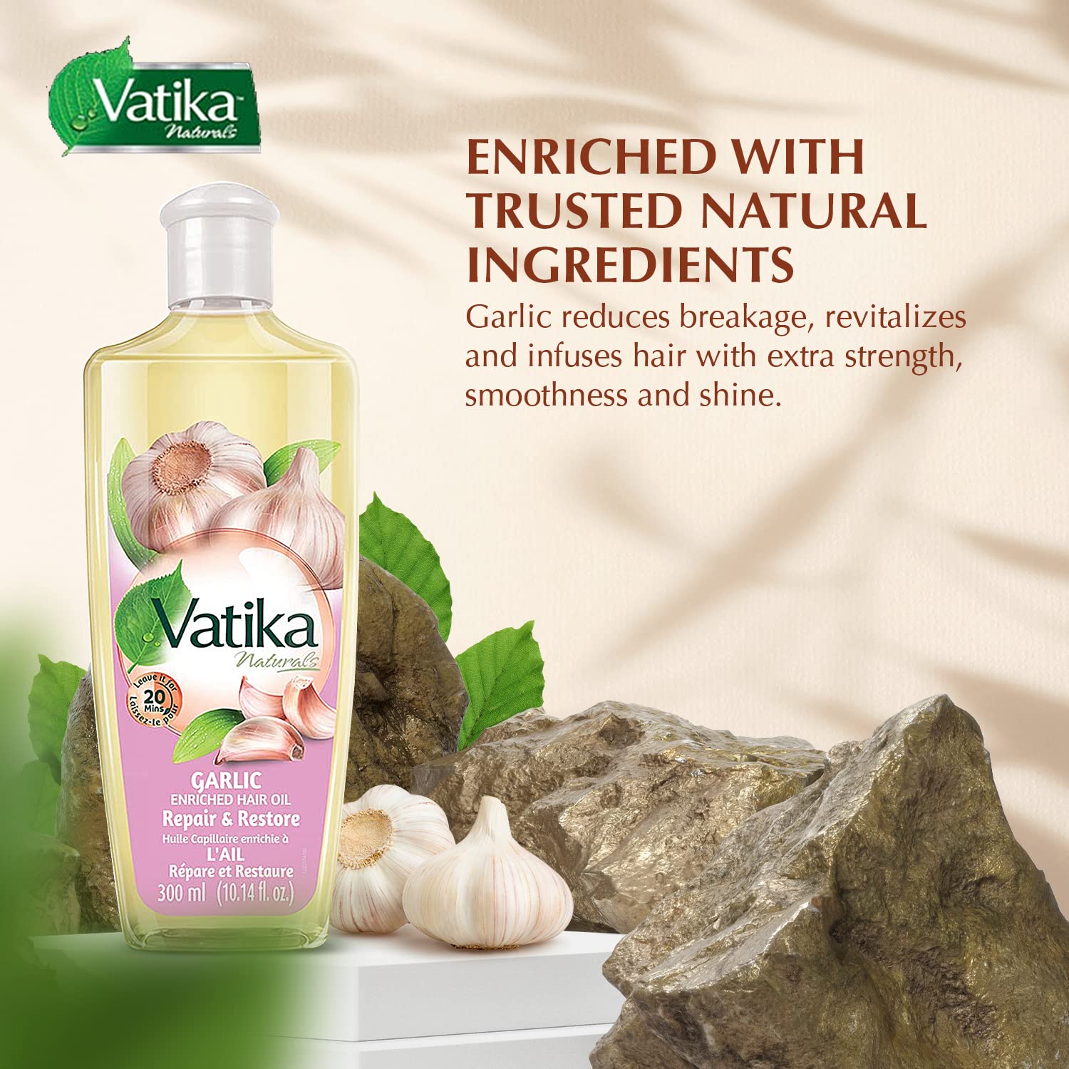 Dabur Vatika Enriched Hair Oil demonstrates frizz control for smoother hair.