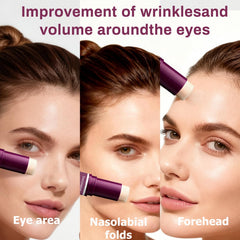 Close-up of the balm's creamy texture ideal for precise facial application.