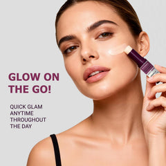 Compact stick design fits into a purse for on-the-go skincare.