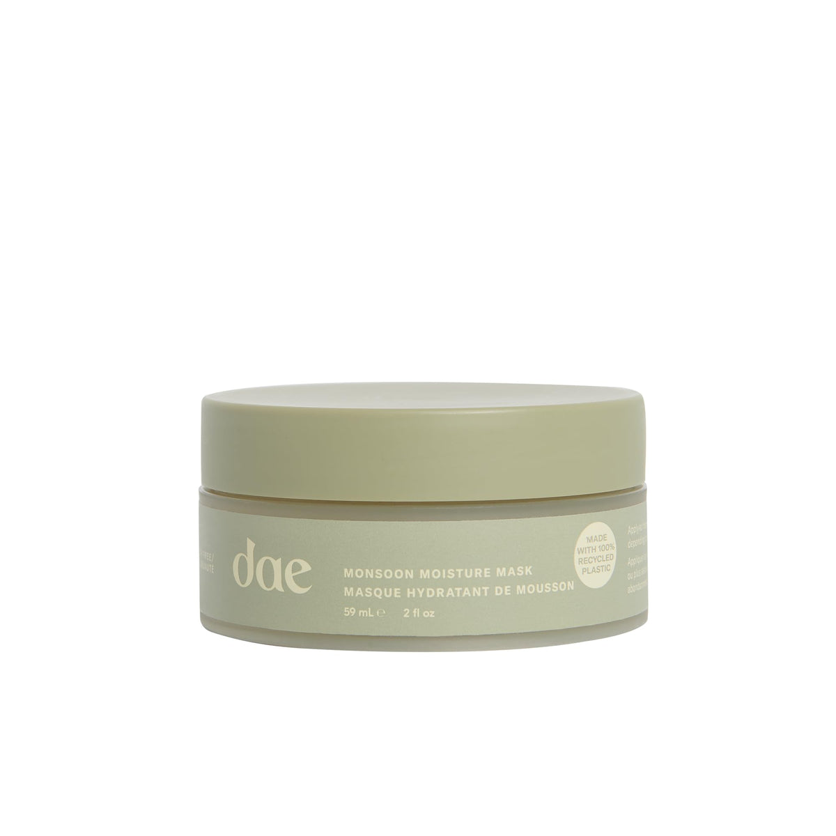 DAE Monsoon Moisture Mask jar showcasing deep hydration for glossy hair