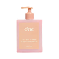 DAE Signature Shampoo lather closeup showing sulfate-free cleansing for dry hair
