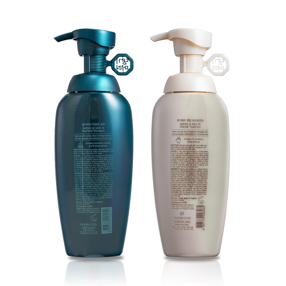 Daeng Gi Meo Ri hair loss set treatment bottle emphasizes lightweight nourishment.