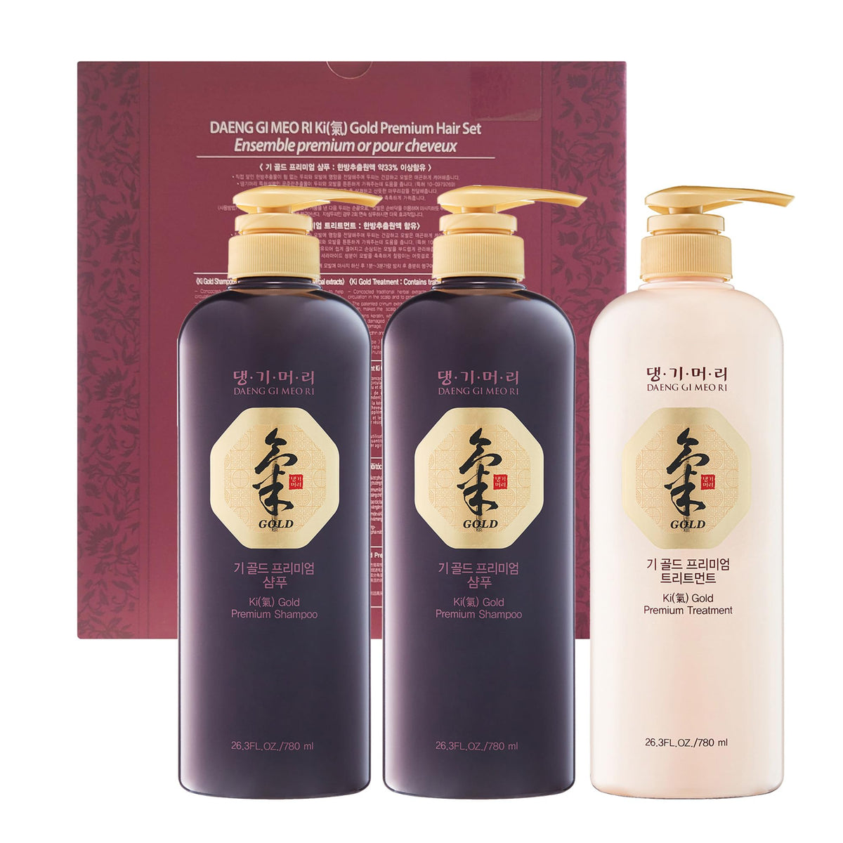 Daeng Gi Meo Ri Ki Gold Premium 2 shampoo bottle front view for scalp nourishment