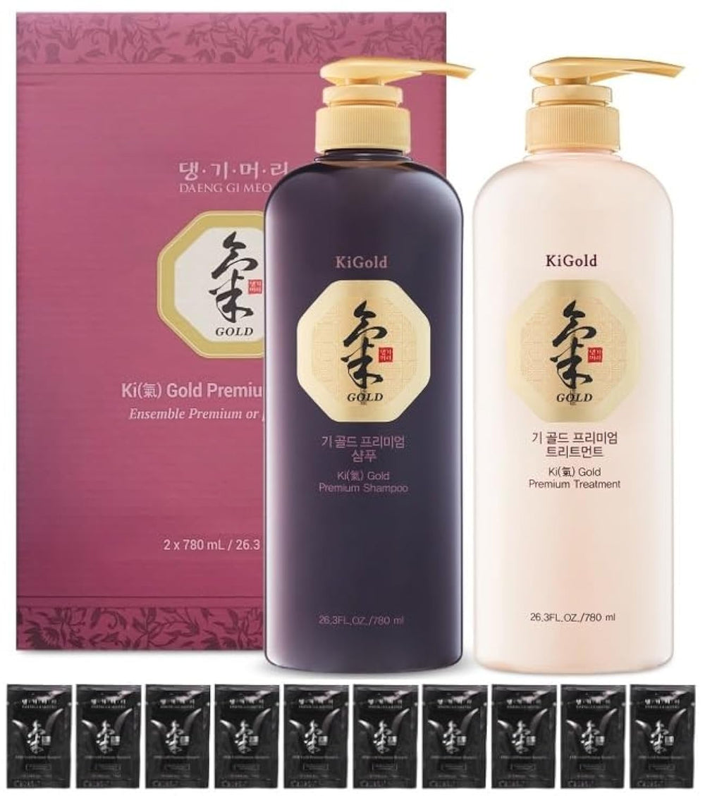 Daeng Gi Meo Ri Ki Gold Premium Shampoo bottle for daily scalp nourishment and fresh hair.