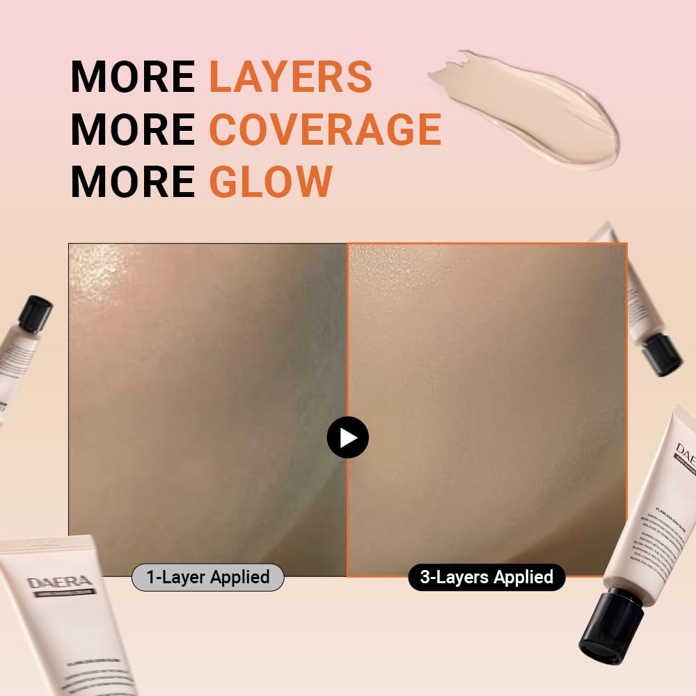 DAERA Kang Shining BB cream luminous finish visible on skin after application