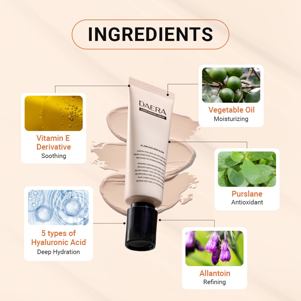 DAERA Kang Shining BB cream lightweight formula texture ready to blend