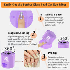 DAFENCHI strong neodymium magnets deliver deep, glossy cat eye results