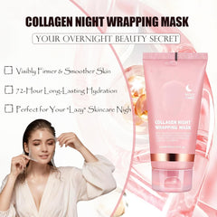 DaiLaiFu Night Wrap Mask film on face highlighting firming effect.