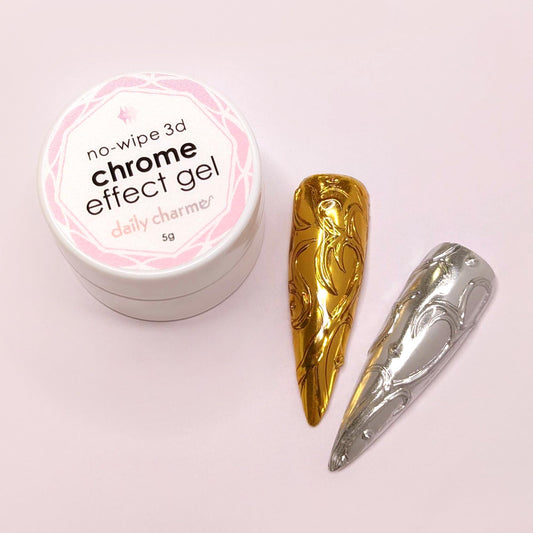 Daily Charme 3D Chrome Effect Gel used for nail art design application