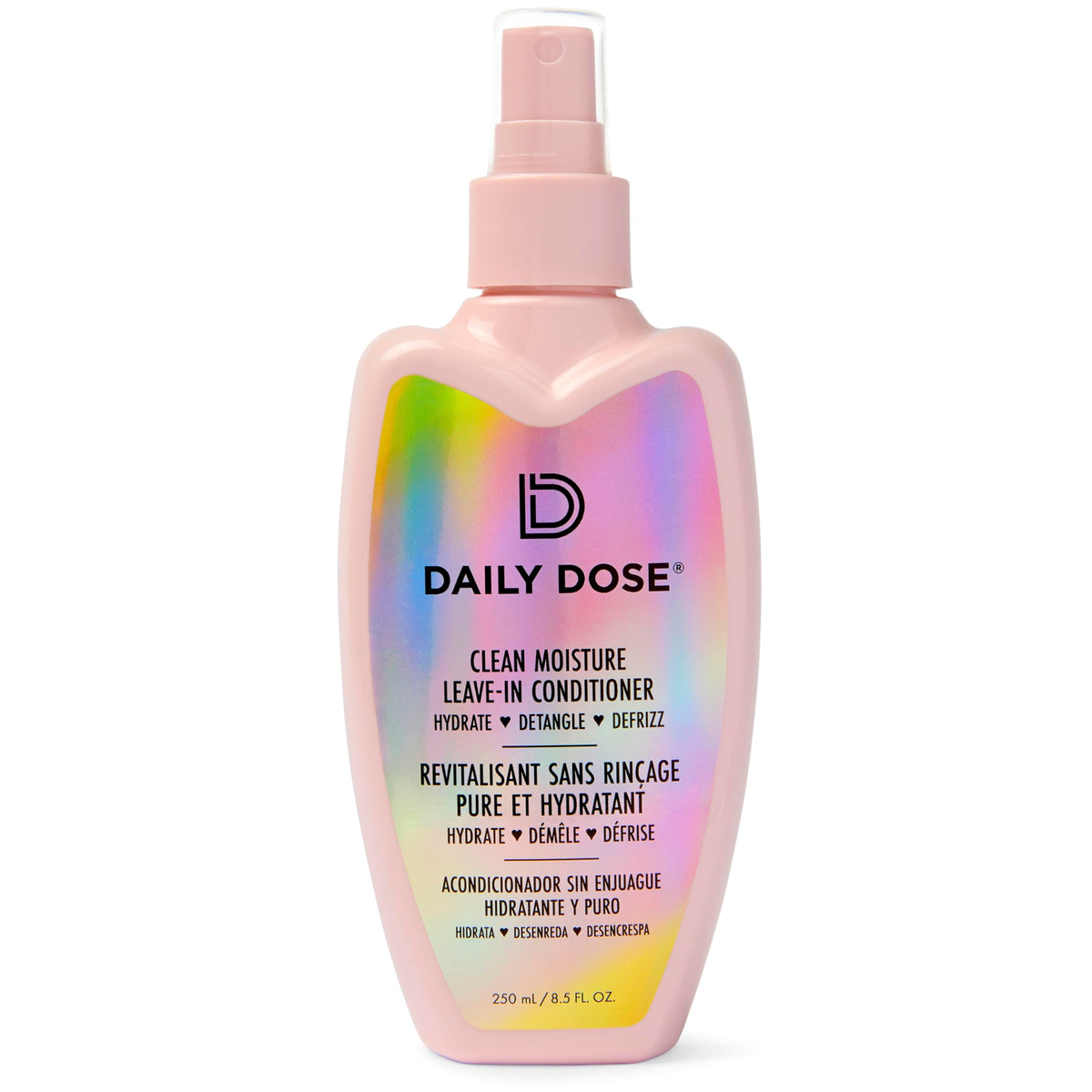 DAILY DOSE bottle front view highlighting color-safe, lightweight hydration.
