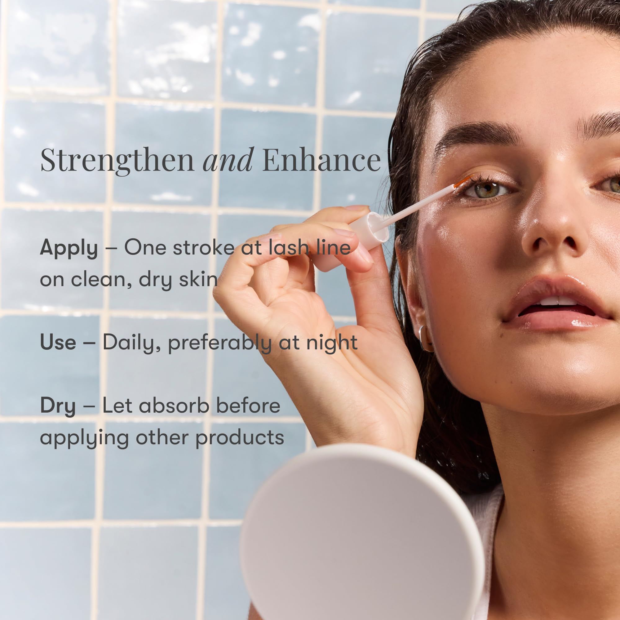 Daily Practice Lash Serum biotech-formula highlighting an advanced peptide blend.