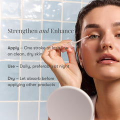 Daily Practice Lash Serum biotech-formula highlighting an advanced peptide blend.