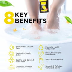 Daily Remedy Citrus Detox Foot Soak ingredients chart spotlights essential oils and minerals.
