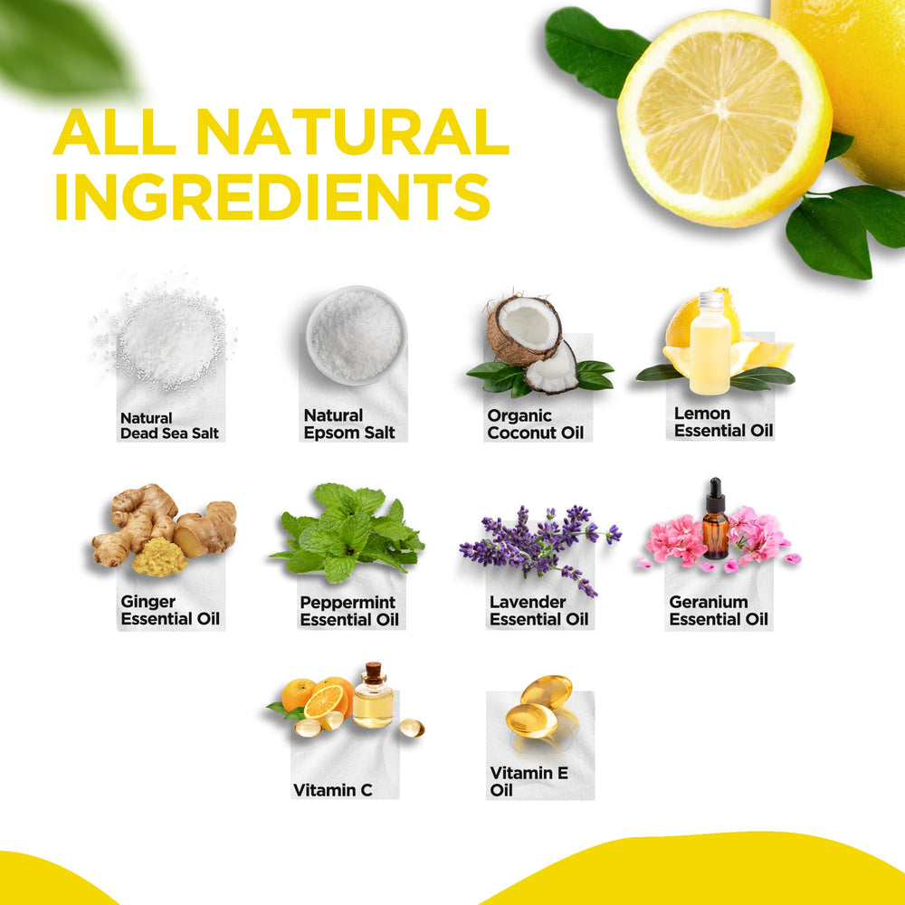 Daily Remedy Citrus Detox Foot Soak with citrus leaves hints at refreshing soak experience.