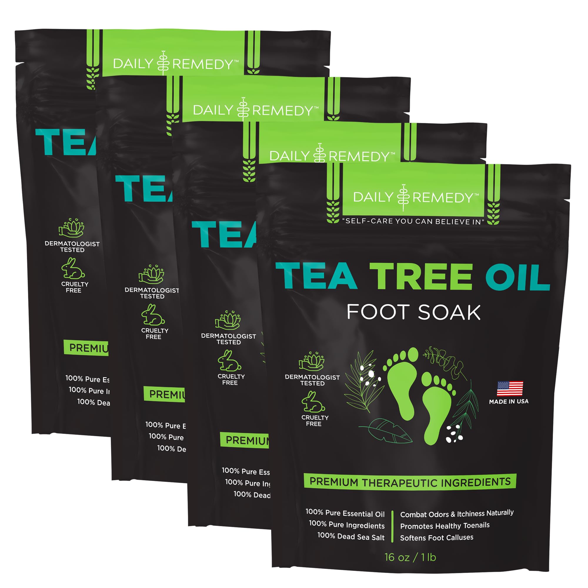 Daily Remedy Tea Tree Foot Soak bath bowl soothes tired feet
