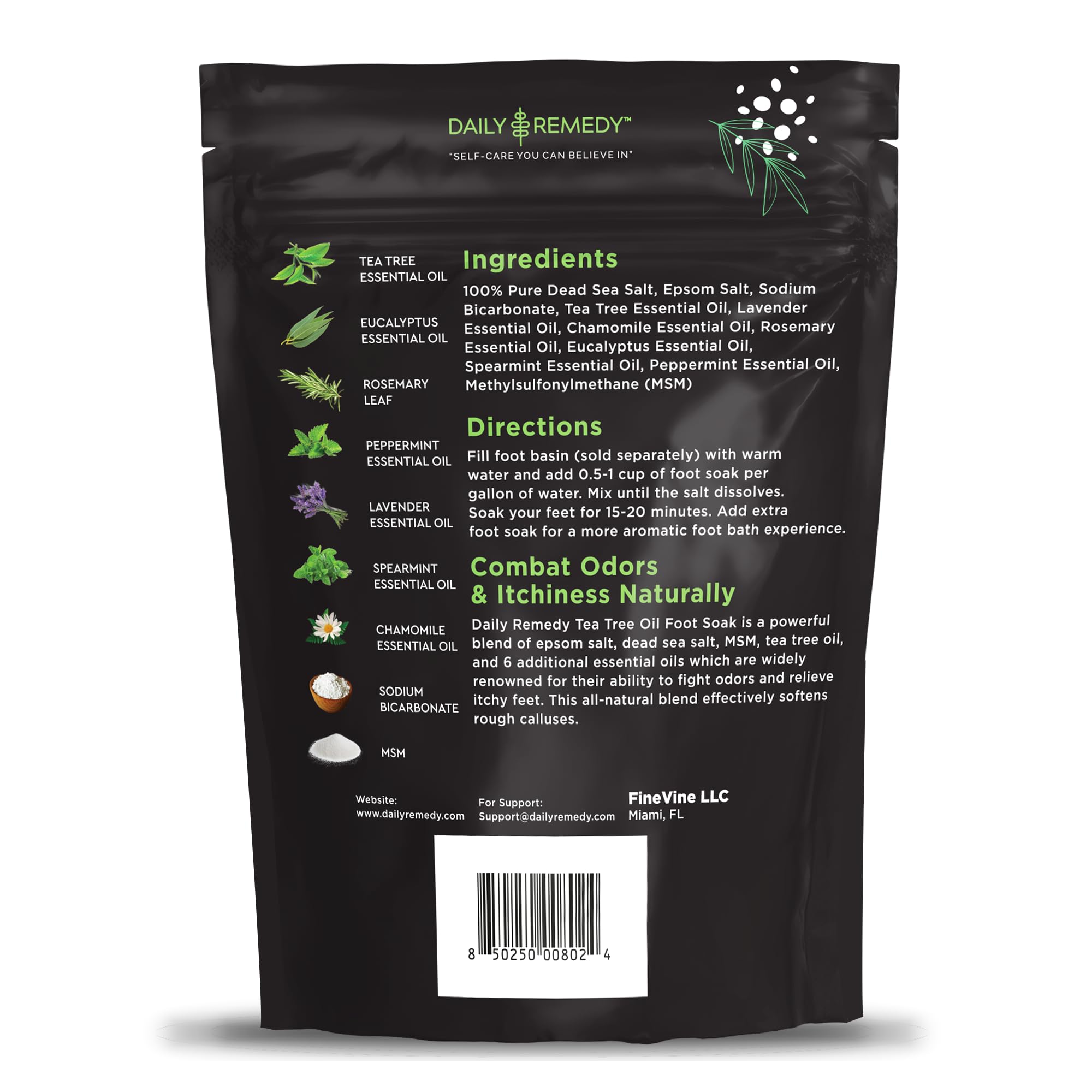 Daily Remedy Tea Tree Foot Soak bottle for easy use