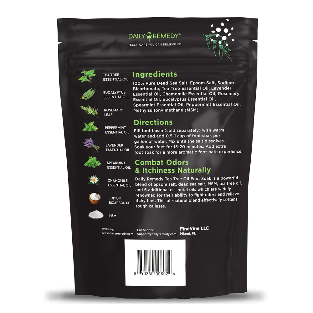 Daily Remedy Tea Tree Foot Soak bottle for easy use