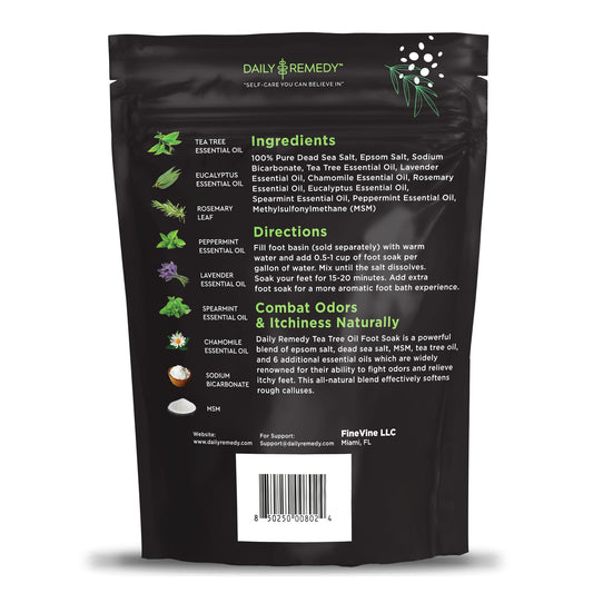 Daily Remedy Tea Tree Foot Soak bottle for easy use