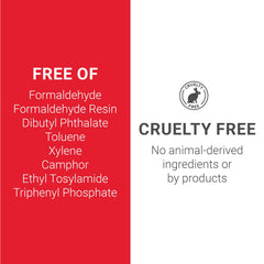 DAISY DND 8-Free formula label emphasizes vegan, cruelty-free benefits.