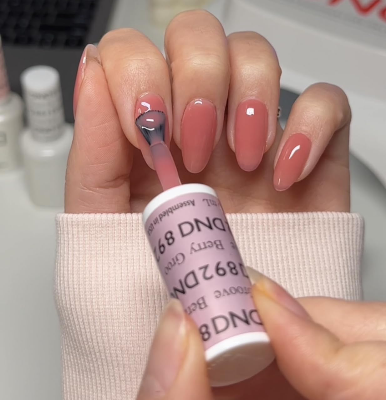 Daisy DND Berry Groove duo pack includes matching gel polish and lacquer for coordinated nails