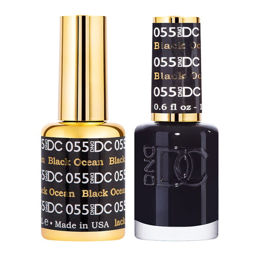 Daisy DND Black Ocean gel bottle close-up for long-lasting, bold shade