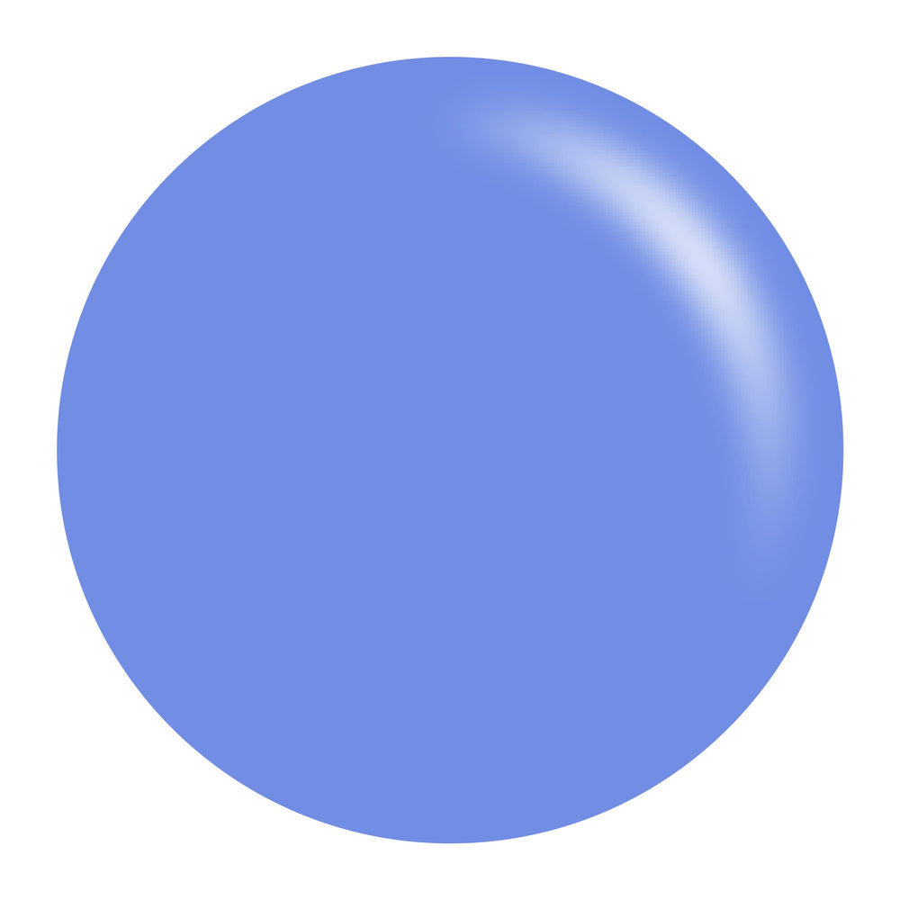 DAISY DND Blue Collection gel bottle with deep blue-purple tone enhances manicure depth.