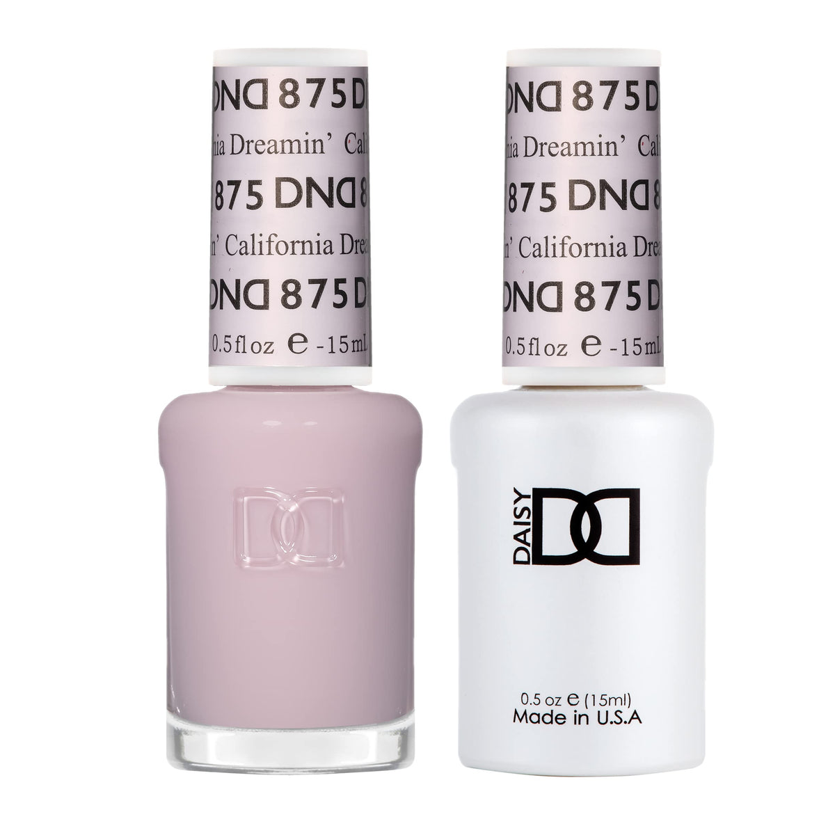 Daisy DND California Dreamin' gel bottle close-up showing long-wear potential for chic nails.
