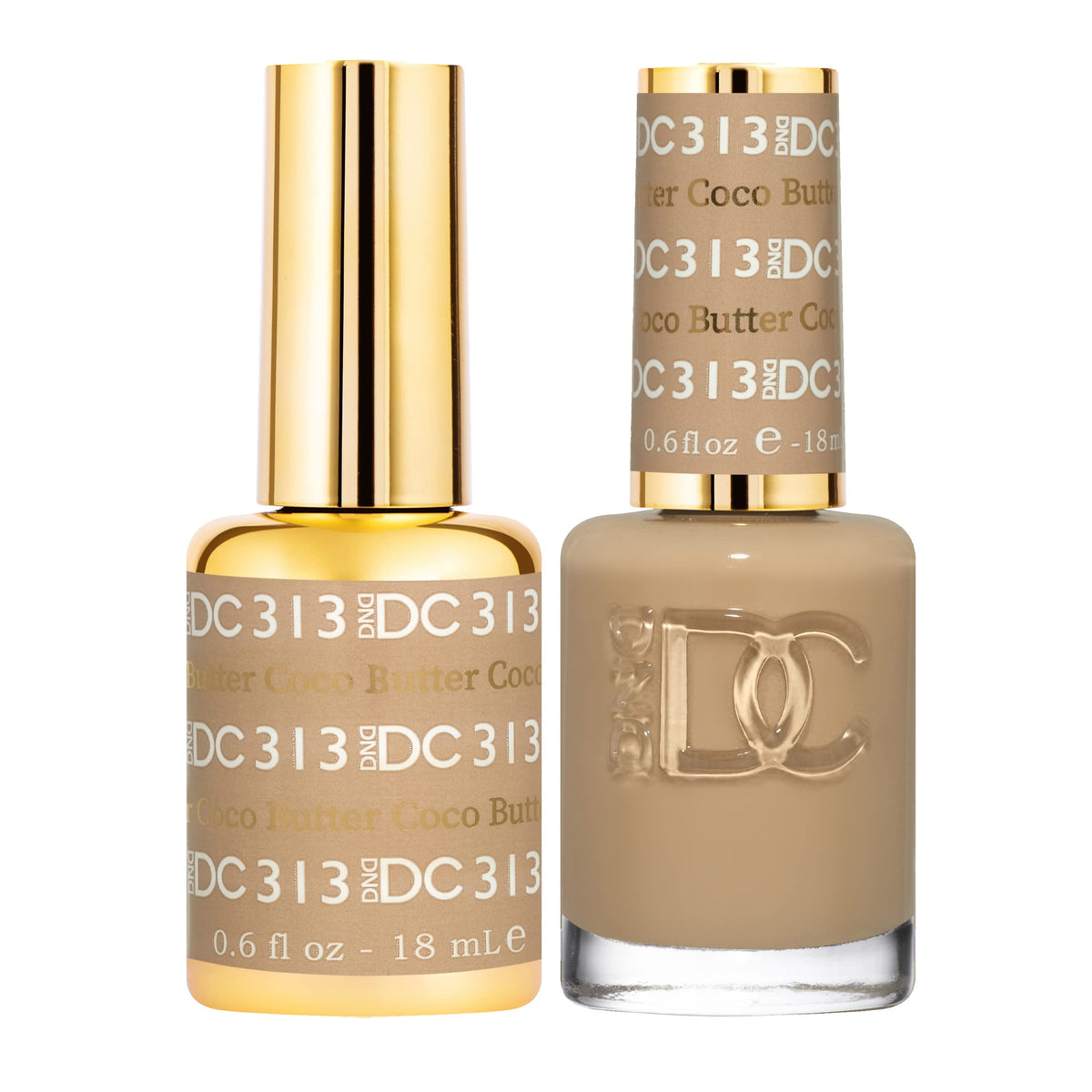 Daisy DND Coco Butter gel polish bottle in beige with smooth coverage.