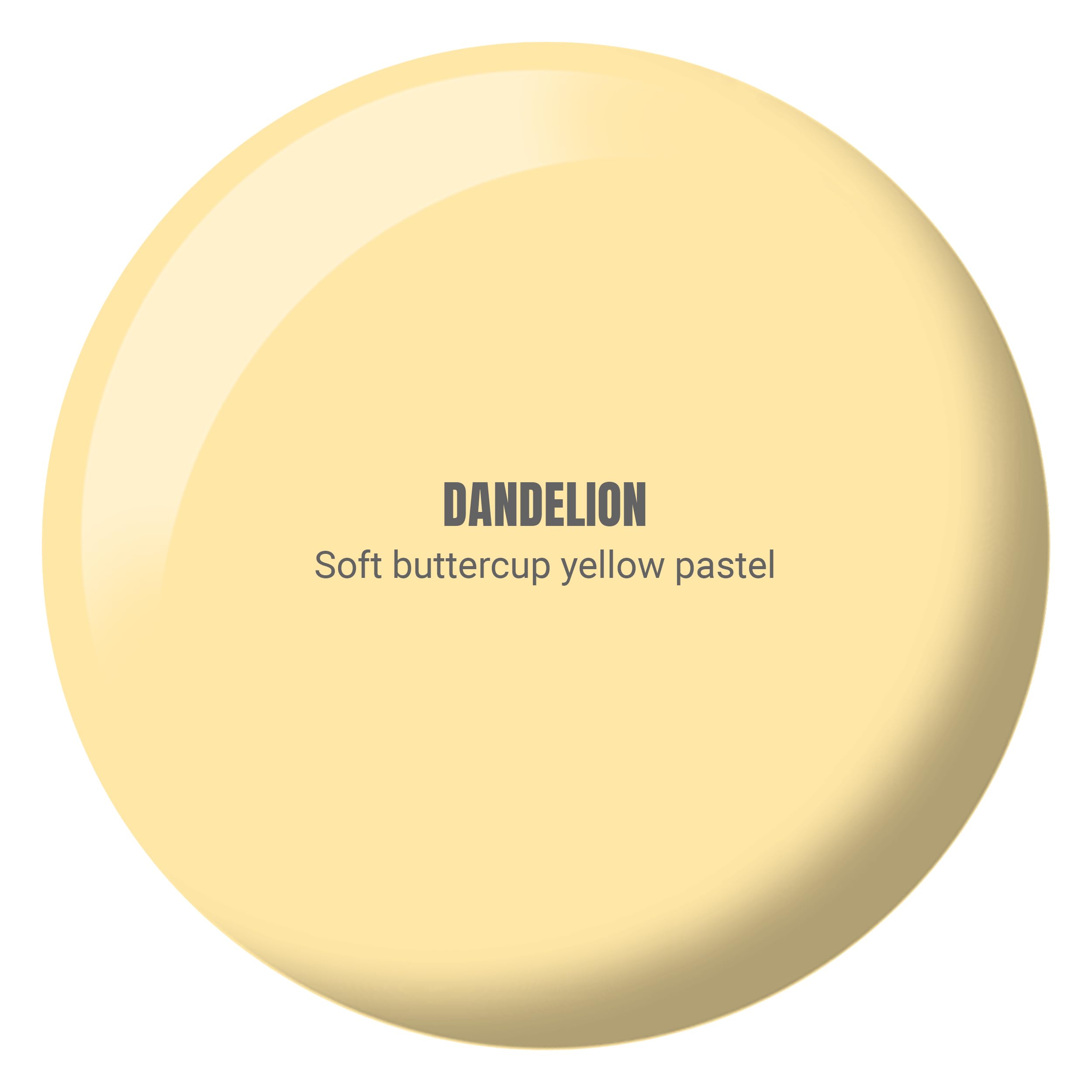 DAISY DND Dandelion gel swatches, shows pastel yellow pigmentation for blendable color