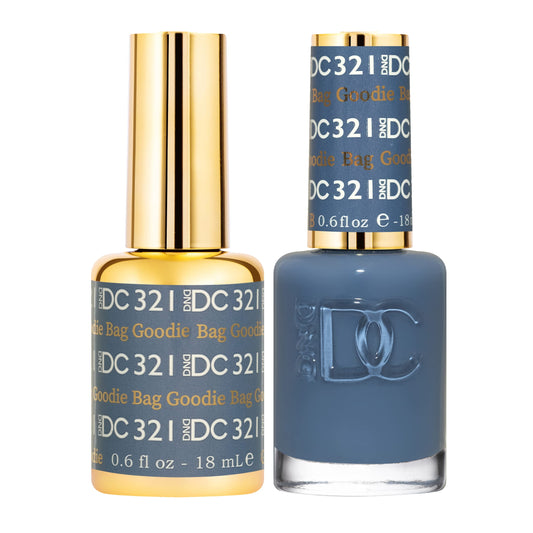 Daisy DND DC Blue Collection gel polish set bottle close-up showing rich color for long wear