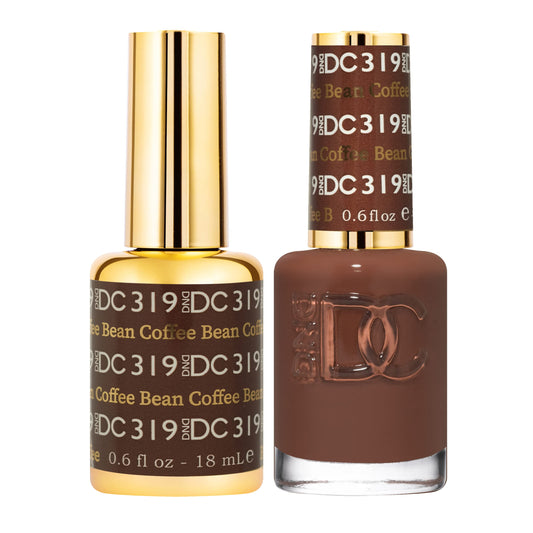 DAISY DND DC Coffee Bean gel polish bottle for rich, even brown shade.