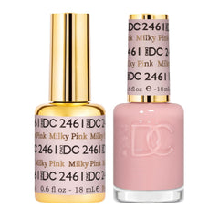 Daisy DND DC Milky Pink 2461 gel bottle for smooth, salon-finish nails.