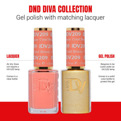 Daisy DND Diva Lacquer Coral Breeze swatch highlights smooth, even coverage