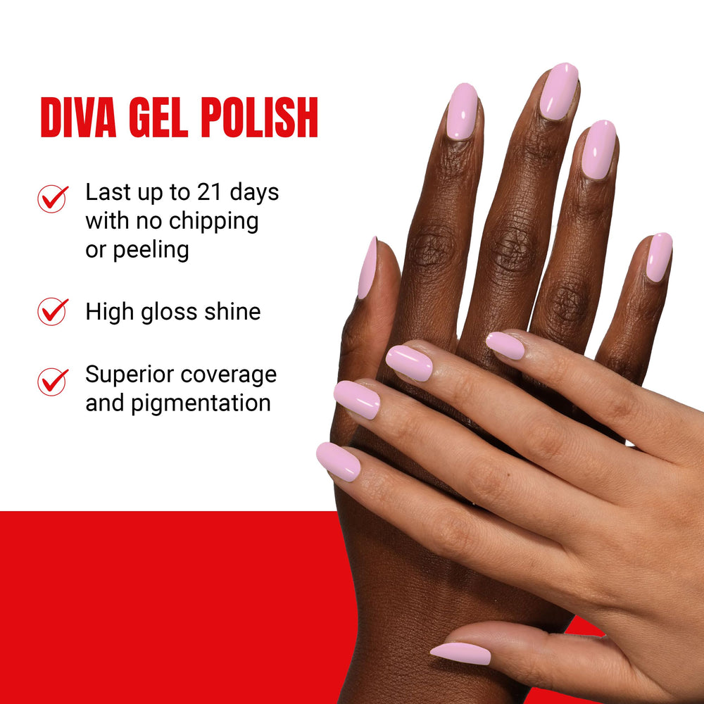 Daisy DND Diva Gel Polish and Lacquer duo bottle shows coordinated color for a unified manicure
