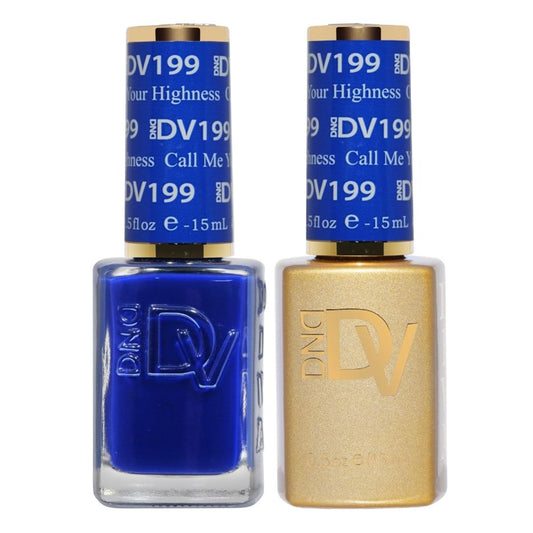 Daisy DND Diva Call Me Your Highness gel polish bottle for a bold cobalt manicure.