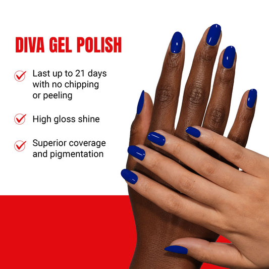 DND Diva duo packaging shows the matching gel polish and lacquer set.
