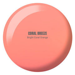 Daisy DND Diva Gel Polish Coral Breeze swatch shows soft peachy orange shade